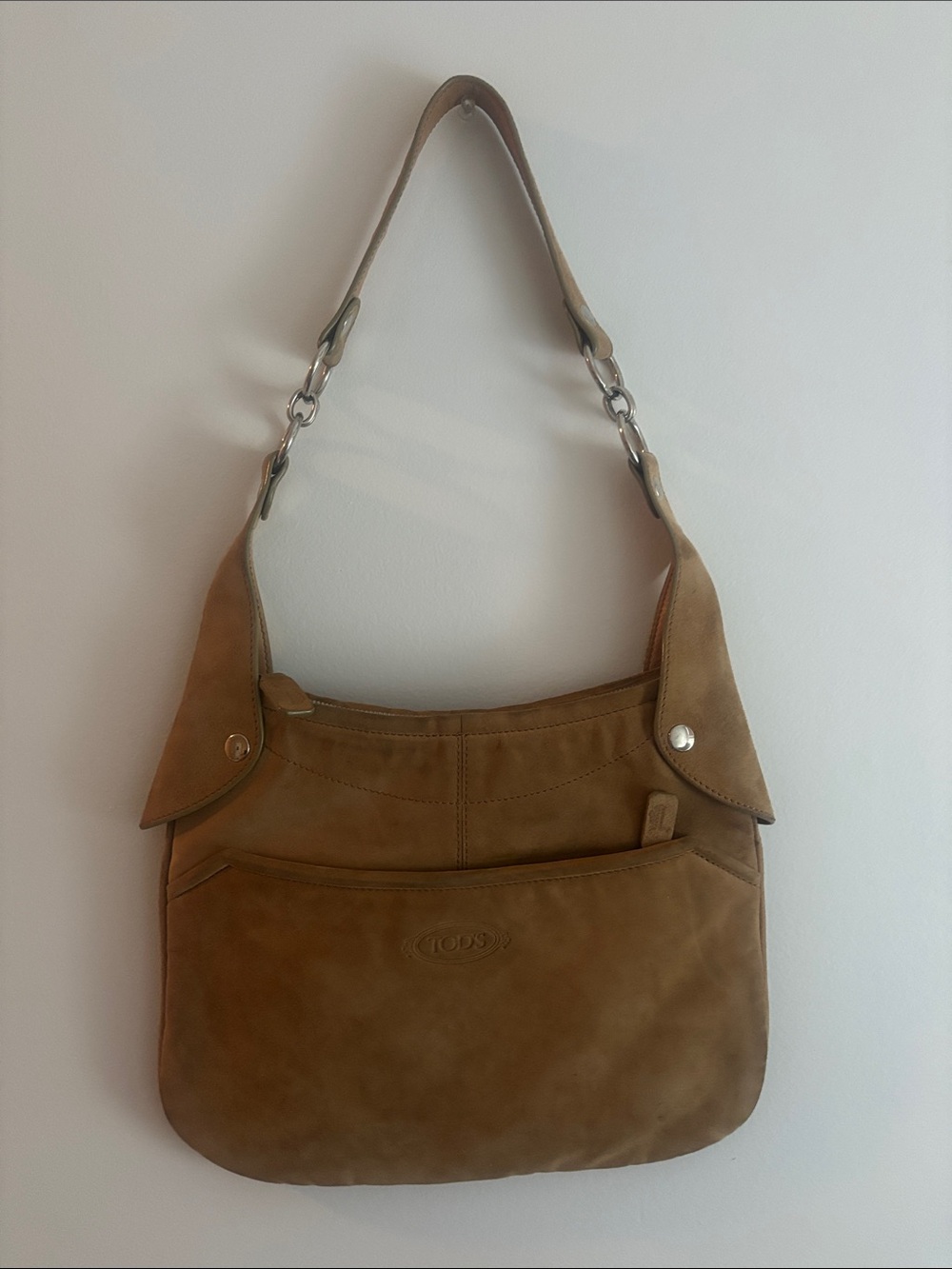 Tod's Brown Suede Shoulder Bag